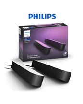 Kompaktes Design, volle Lichtwirkung. Philips Hue Play Lightbar 2er-Set