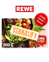 Perfekt für den Wocheneinkauf. Rewe Gutschein 500 EUR
