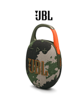 Ultrakompakt mit praktischem Karabinerhaken. JBL Clip 5 BT-Lautsprecher Camouflage