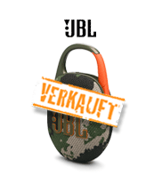 Ultrakompakt mit praktischem Karabinerhaken. JBL Clip 5 BT-Lautsprecher Camouflage