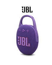 Ultrakompakt mit praktischem Karabinerhaken. JBL Clip 5 BT-Lautsprecher Lila