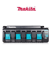 Schnell und sicher aufladen. Makita 4-fach Ladegerät DC18SF