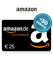 Da findet jeder was. Amazon Gutschein 25 EUR + 50 Bids